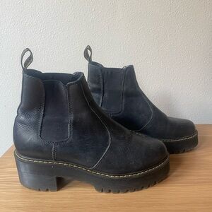 Dr. Martens Rometty Black Leather Platform Boots
